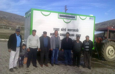 Afyon ilinin Şuhut İlçesine Bağlı Tekke Köyüne Ceneze Yıkama Römorgu