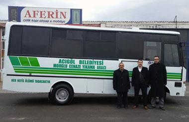  Nevşehir İli Merkez İlçesi Acıgöl Belediyesine Midibüs Tipi Cenaze Yıkama Aracı Teslim Edildi 