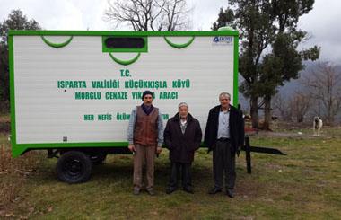  Isparta Merkez Küçükkışla Köyüne Cenaze Yıkama Römorgu 